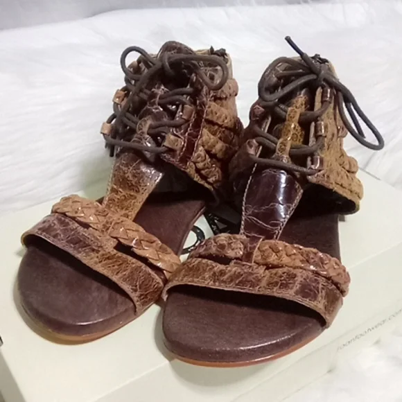 NWT Roan By Bed Stu Women's Sz.5W Leather Poppy Gladiator Sandals (X9 CRATE) - Picture 6 of 11